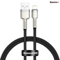 Cáp sạc tự ngắt BASEUS C-shaped Light Intelligent power-off 2.4A 1m cho iPhone