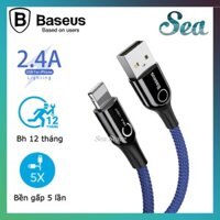 Cáp sạc tự ngắt iPhone - Dây sạc tự ngắt Baseus C-shaped Light - Hỗ trợ sạc nhanh - Siêu bền - Chính hãng