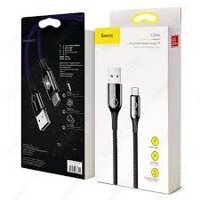 Cáp sạc tự ngắt thông minh Baseus C Shape Light LV195 cho iPhone 6/7/8/iPX/iPad (2.4A,Sạc nhanh,Sợi Carbon Siêu Bền,LED)