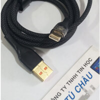 Cáp sạc Type C 6A dây dù, đèn led / Cáp dài 1.2m (Màu Đen)