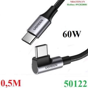 Cáp sạc Type C bẻ góc 90 dài 0.5m Ugreen 50122