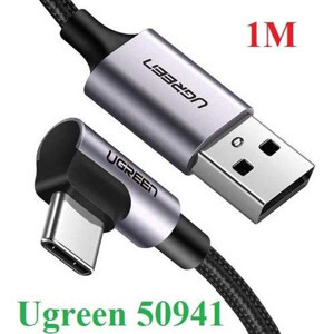 Cáp sạc Type C sang USB 2.0 góc 90 dài 1m Ugreen 50941