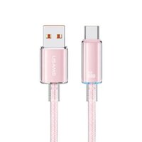 Cáp Sạc USAMS SJ658 Cloud Series USB-A to Type-C Braided Data with Light