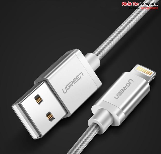 Cáp sạc USB 2.0 Lightning dài 15m chuẩn MFI Ugreen 30585