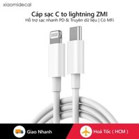 Cáp sạc USB-C to L ZMI,MFi,Hỗ trợ sạc nhanh PD,Model AL870