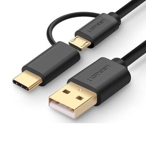 Cáp sạc USB ra Micro USB và Type-C Ugreen 30174 - 1m