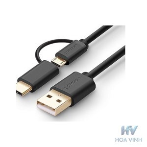 Cáp sạc USB ra Micro USB và Type-C Ugreen 30174 - 1m