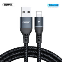 Cáp sạc USB to IP Remax RC-152i chiều dài 1m sạc 2.4A và truyền dữ liệu đồng thời 480MBs có đèn tiện lợi - Hàng chính hãng - Black