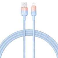 Cáp sạc USB to Lightning cho iPhone Baseus Discolor Series Fast Charging Cable USB to iP 2.4A 1m Galaxy Blue