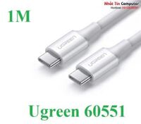 Cáp sạc USB type-C 100W 20V/5A (Male/Male) dài 1m Ugreen 60551 cao cấp
