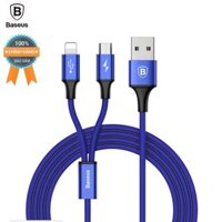 Cáp sạc và truyền dữ liệu tốc độ cao Baseus LV041 tích hợp 2 đầu kết nối Android và iPhone