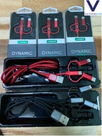 CÁP SẠC VEGER QC3.0  SẠC SIÊU TỐC 3 ĐẦU VGL36- HÀNG NHẬP KHẨU