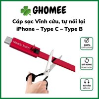 Cáp sạc Vĩnh cửu,tự nối lại IP– Type C – Micro USB