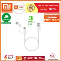 Cáp sạc Xiaomi Mi 2-In-1 Micro Usb to Type C - Hãng Phân Phối