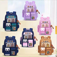 Cặp Sách Chống Gù Balo Capybara Cho Bé Trai, Bé Gái  Nhiều Ngăn Chứa Tiện Lợi