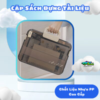Cặp Sách Đựng Tài Liệu, Sách Vở, Chất Liệu Nhựa PP Cao Cấp Chống Thấm Nước Lưu Trữ Giấy Tờ Hoá Đơn Hợp Đồng Tiện Lợi