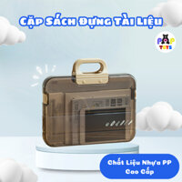 Cặp Sách Đựng Tài Liệu, Sách Vở- Chất Liệu Nhựa PP Cao Cấp Chống Thấm Nước Lưu Trữ Giấy Tờ Hoá Đơn Hợp Đồng Tiện Lợi