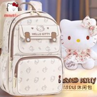 Cặp sách Hello Kitty Ba 2025 học sinh tiểu học đáng yêu Ba sáu Ba ba ba ba túi nữ sinh dung lượng lớn koolomi