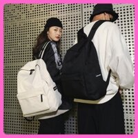 Cặp sách nam nữ đi học đi chơi Hàn Quốc thời trang, balo màu trơn đơn giản chống nước cỡ lớn