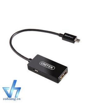 Cáp Slimport to HDMI Unitek Y-6304 dùng cho điện thoại LG Nexus 4, 5, 7, G Pro, G2, G Pad, Asus Fonepad, HP Chromebook