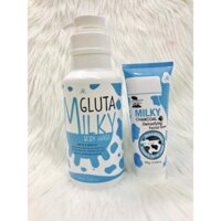 Cặp Sữa Tắm Gluta Milky Thái