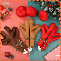 Cặp Sừng Tuần Lộc Ô Tô Và Mũi Đỏ Trang Trí Xe Hơi – Sừng Hươu Trang Trí Xe Hơi & Mũi Tuần Lộc Giáng Sinh