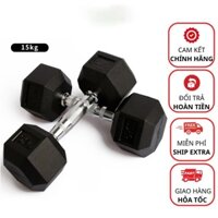 Cặp Tạ tay cao su 15kg ( tổng 30kg ) lõi sắt , tạ đơn cao cấp tập gym tại nhà tập squat