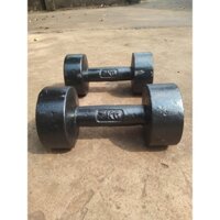 Cặp tạ tay gang đúc nguyên khối 7kg phủ sơn đen ( 14kg cho 2 tay)