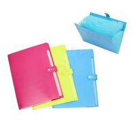 Cặp tài liệu 8 ngăn Deli B40102 Tặng kèm túi clear bag cao cấp hoặc giấy nhớ - Xanh dương