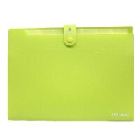 Cặp tài liệu 8 ngăn Deli B40102 Tặng kèm túi clear bag cao cấp hoặc giấy nhớ - Xanh Lá