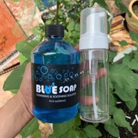 Cặp tạo bọt Blue Soap 500ml + Lọ xịt vệ sinh hình xăm