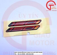 CẶP TEM NỔI SỐ 150i DÁN XE HONDA CLICK, VARIO , SH…MÀU ĐỎ ĐEN
