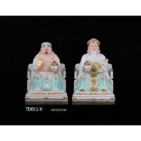 Cặp Thần Tài Thổ Địa - Tài Địa Bột Đá Xanh 10 in - 25cm cao cấp (Nhiều Mẫu)