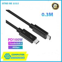 Cáp Thunderbolt 3 0.3M sạc 100W 5K Display 40Gb