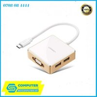 Cáp Thunderbolt 3 to VGA, 3 cổng USB Ugreen 30442 sạc USB-C