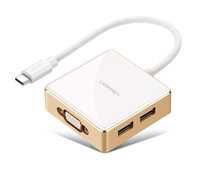 Cáp Thunderbolt 3 to VGA, 3 cổng USB Ugreen 30442 sạc USB-C