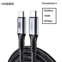Cáp Thunderbolt 4 C to C Hagibis 4K/5K 60Hz 100W