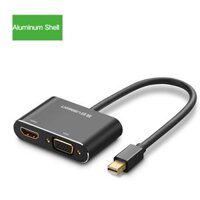 Cáp Thunderbolt to HDMI VGA Ugreen 20422 vỏ nhôm đen, hỗ trợ 4K