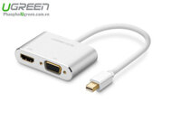 Cáp Thunderbolt To HDMI +  VGA Ugreen 20421 Vỏ Nhôm Cao Cấp