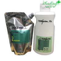 Cặp thuốc uốn Goldwell Structure + Topform Fix 1/1 400ml/1000ml ( MK )