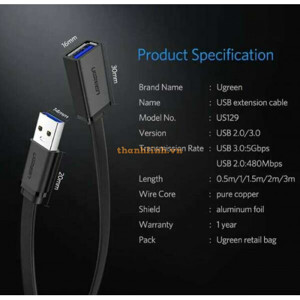 Cáp tín hiệu nối dài USB Ugreen 10490