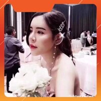 Cặp tóc, kẹp tóc đính đá có chữ