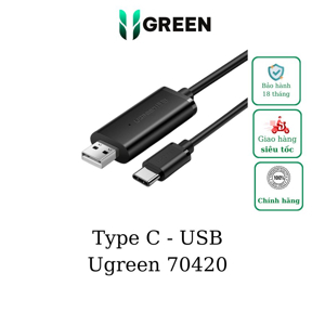Cáp truyền dữ liệu USB 2.0 to Type C dài 2  Ugreen 70420