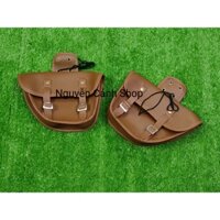 Cặp túi treo hông xe moto-xe cafe tracker-túi sún màu da bò