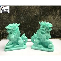 Cặp tượng Kỳ lân phong thủy, kỳ lân trấn trạch, trừ tà (nhiều màu sắc) cao 12cm. trang trí tiểu cảnh, bonsai, ghép lũa,