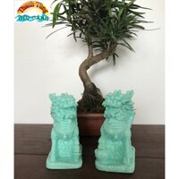Cặp tượng Kỳ lân phong thủy, kỳ lân trấn trạch, trừ tà (nhiều màu sắc) cao 12cm. trang trí tiểu cảnh, bonsai, ghép lũa,