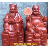 Cặp tượng Thần Tài - Thổ Địa gỗ hương