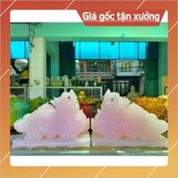 Cặp Tỳ Hưu 20cm đá ngọc Onyx Hồng nguyên khối [Đá Non Nước]