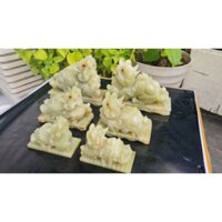 Cặp Tỳ hưu đá ngọc hoàng long 10cm,đá tự nhiên nguyên khối