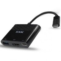 Cáp Type C -> HDMI 4K + usb 3.0 SSK SHU 020 , Cáp chuyển từ Type C sang hdmi + usb 3.0